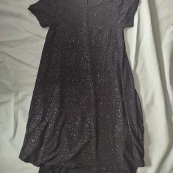 Party Dress Shiny Black Size Small