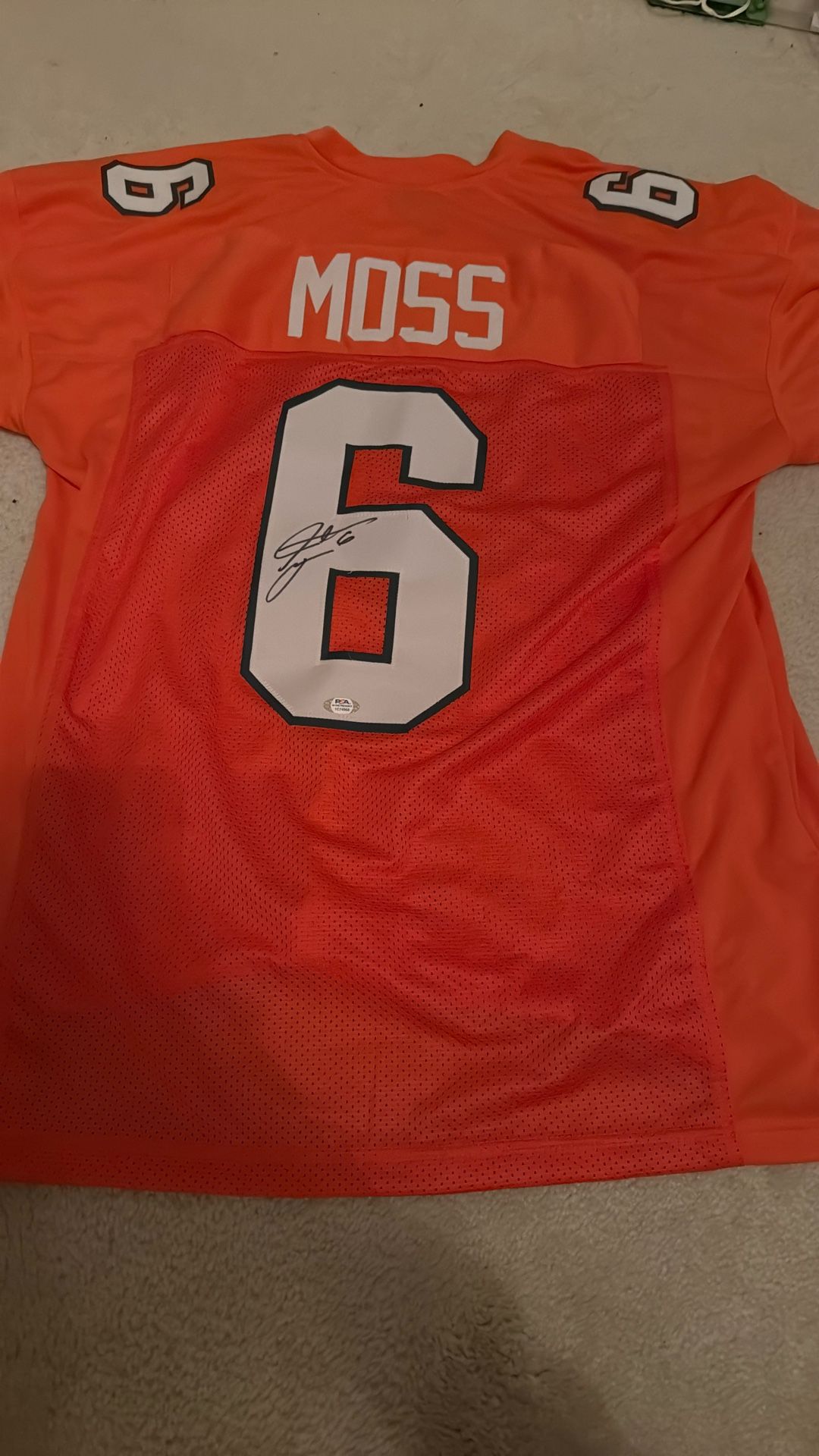 Signed University Of Miami Santana Moss jersey