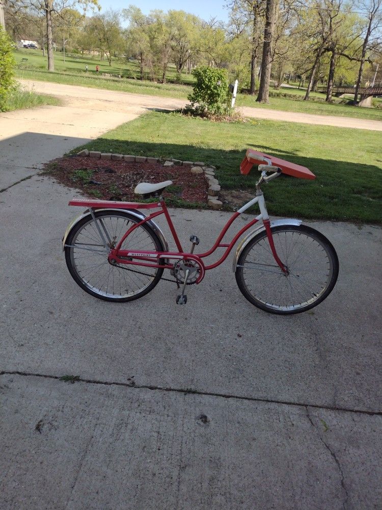 Very Nice West Point Bike Candy Paint Red Original Color