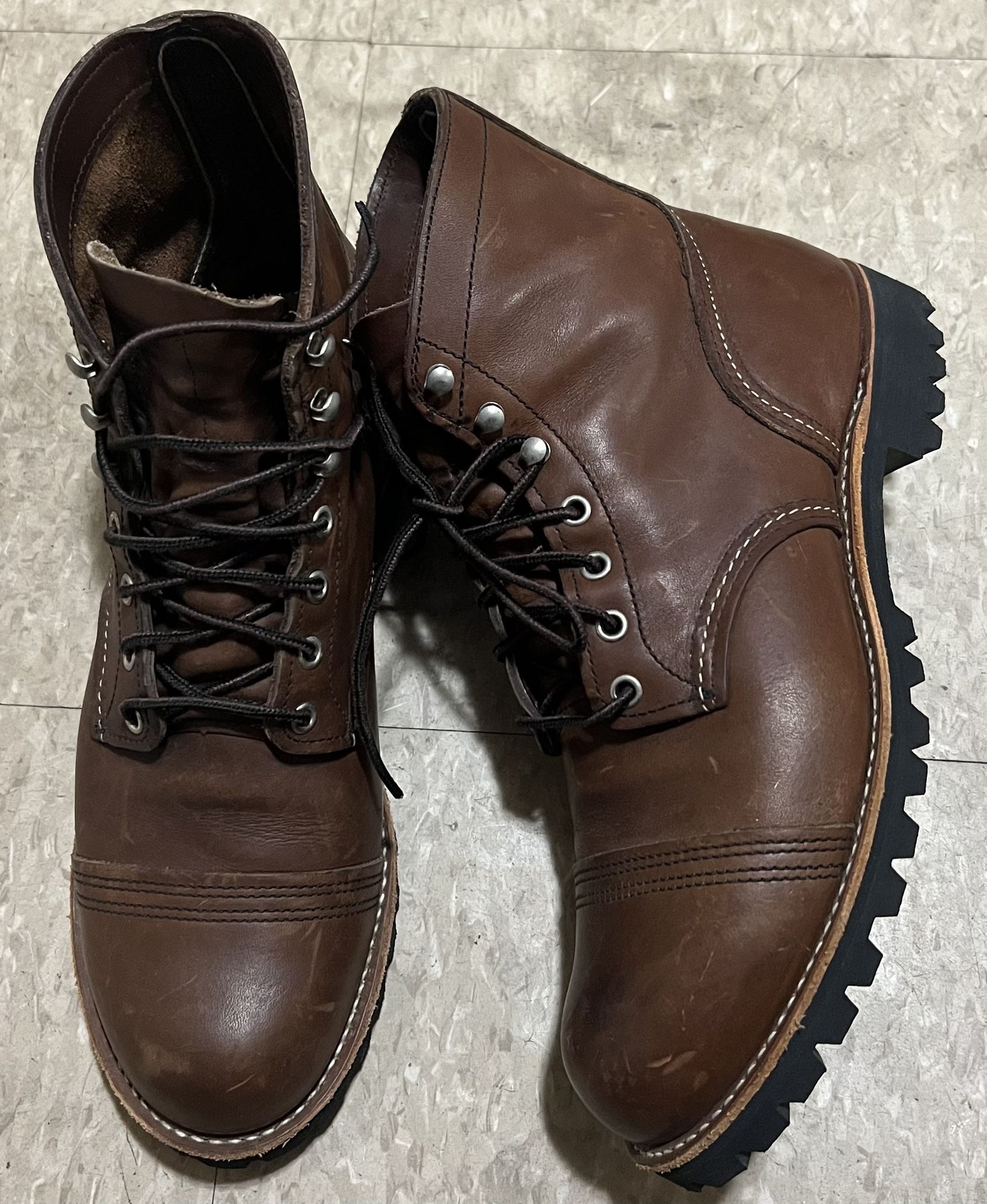 Red Wing Iron Ranger Boots Brown Leather Made In USA