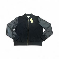 Michael Michael Kors Black Bomber Jacket NWT Size XL