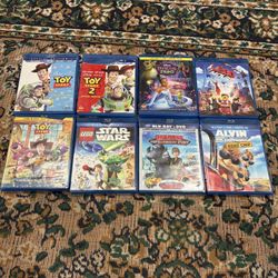 Family Movie Blu-ray Bundle - 8 Great Titles (Toy Story, LEGO, Disney) 