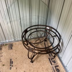 Round Glass Coffee Table & 2 End Tables 