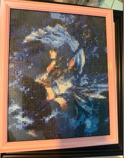 Finished Aqua Diamond Art Kingdom Hearts