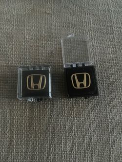 Vintage Gold Tone Honda H Logo Lapel Pin Tie Tack Charm Red Display Case OEM