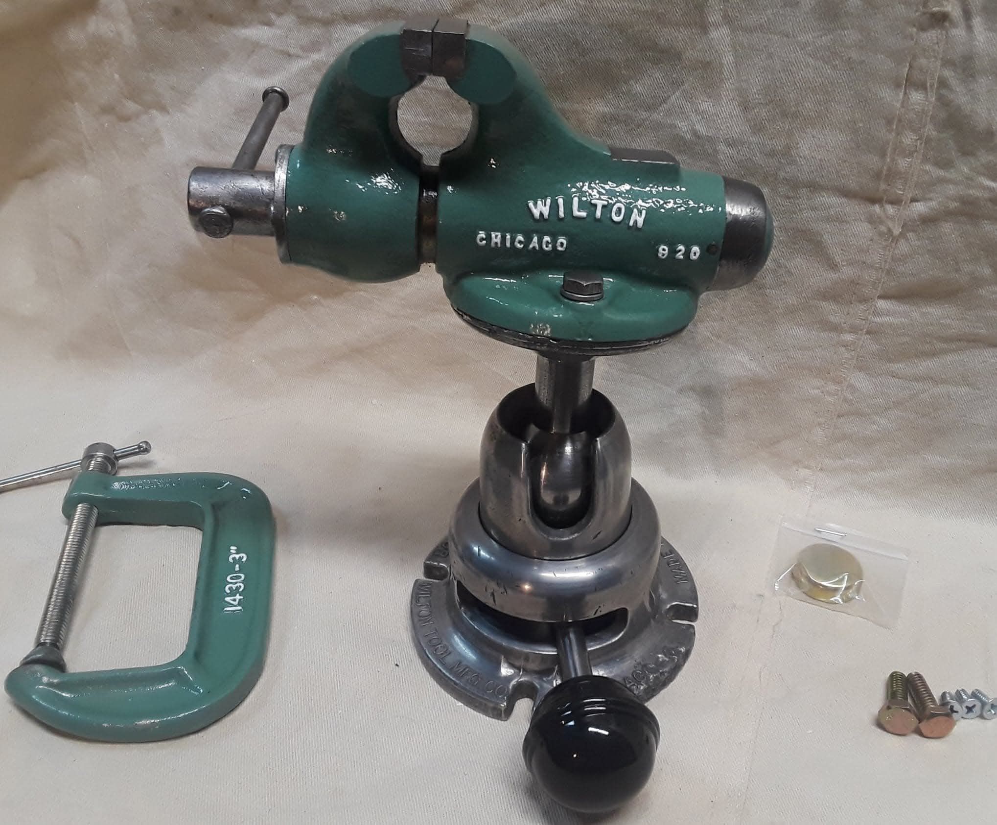1956 WILTON 2” BABY BULLET #820 (RESTORED) Machinists Bench Vise w/ POWERARM Jr.
