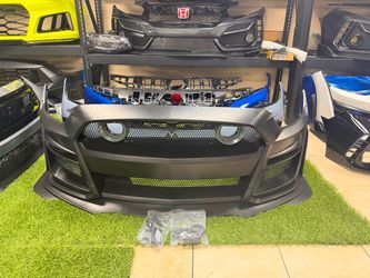 2015-2017 Ford Mustang Upgrade Front Bumper Kit GT500 Style LED Grille   PREMIUM QUALITY!!!                                                           