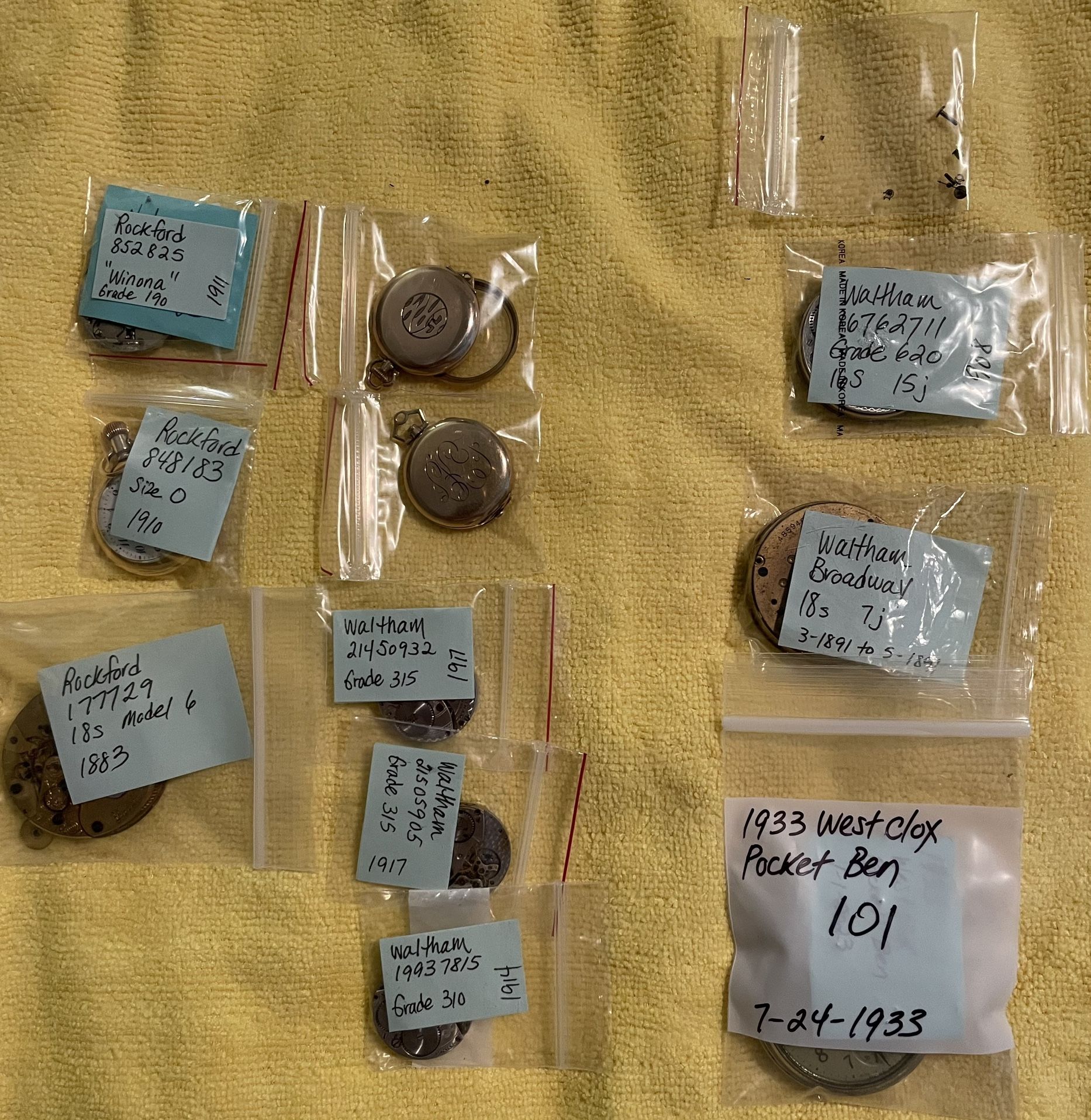 Antique Pocket Watch Collection Lot (10 Pieces)