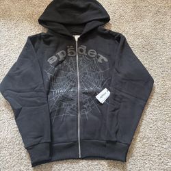Sp5der Zip Up Hoodie 