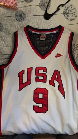 Nike Michael Jordan 1984 Red Olympic USA Legends Jersey Sz Large