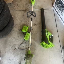 Cordless Weed Wacker and Leaf Blower 