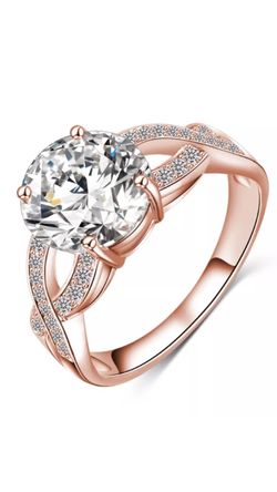 Rose Gold Austrian Crystal Ring