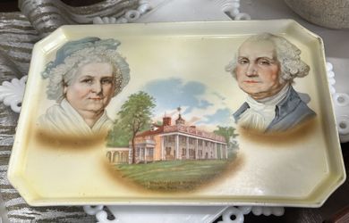 Vtg PORCELAIN GEORGE WASHINGTON TRAY