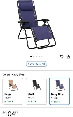 Zero Gravity Reclining Lounge Chair-Sillón reclinable de gravedad cero