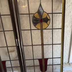 Stained Glass Window From Tudor Style House 