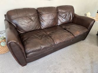 Italian Leather Couch and Recliner