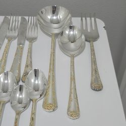 WM Rogers & Son Silver Plated Cutlery Set 51 Pieces