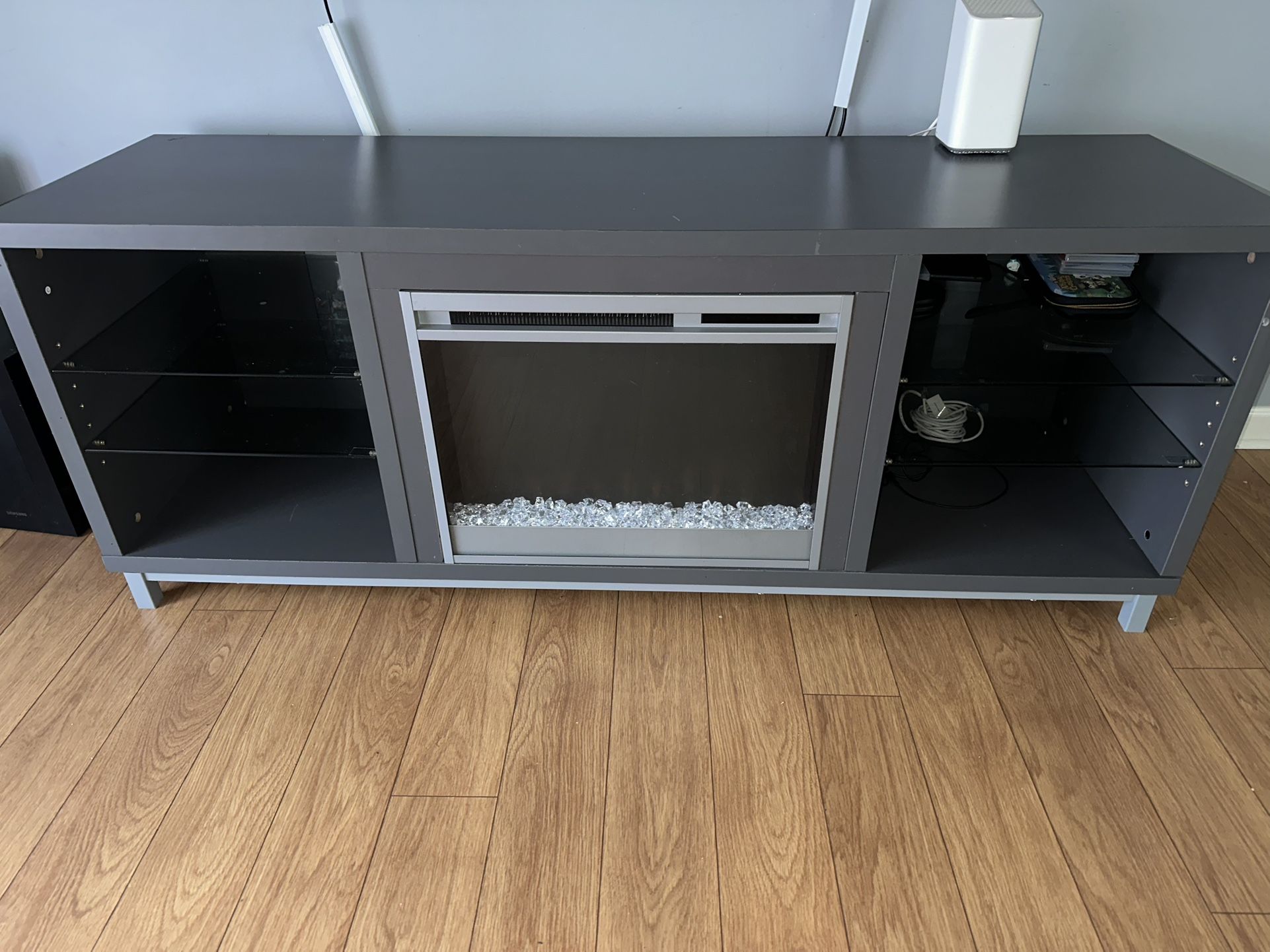TV Stand for TVs up to 70" with Fireplace Included