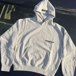 LIGHT OATMEAL ESSENTIAL HOODE