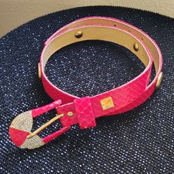 Vintage New/old Stock Bright Red Carlisle Women's Size 36 Snake Skin Belt Made in Austria Beautiful

$25 AURORA, CO