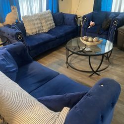 ROYAL BLUE LIVINGROOM SET