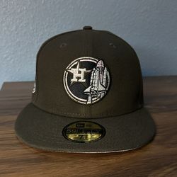 Astros Fitted 7 3/8 Hat Apollo 11 Mocha Black And Pink