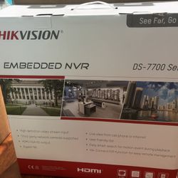 EMBEDDED NVR  DS-7700 Series  High definition video stream input  Third-party network cameras supported  HDMI/VGA HD output  Gigabit NIC  Live view fr