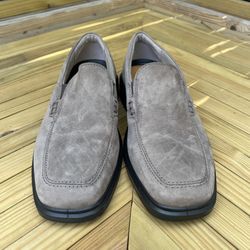 Ecco Shoes Men 6 US 40 EU Helsinki 2 Nubuck Leather Loafer Taupe Slip On  