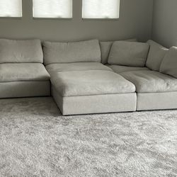 5 Piece Set- Sectional Sofa With Ottoman 