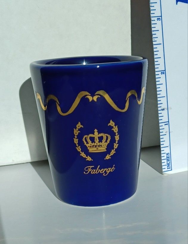 Vintage Faberge Cobalt Blue Candle