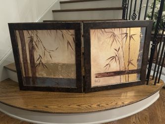 2 Brown Matching Framed Decor 