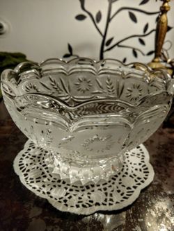Large Footed Crystal Bowl