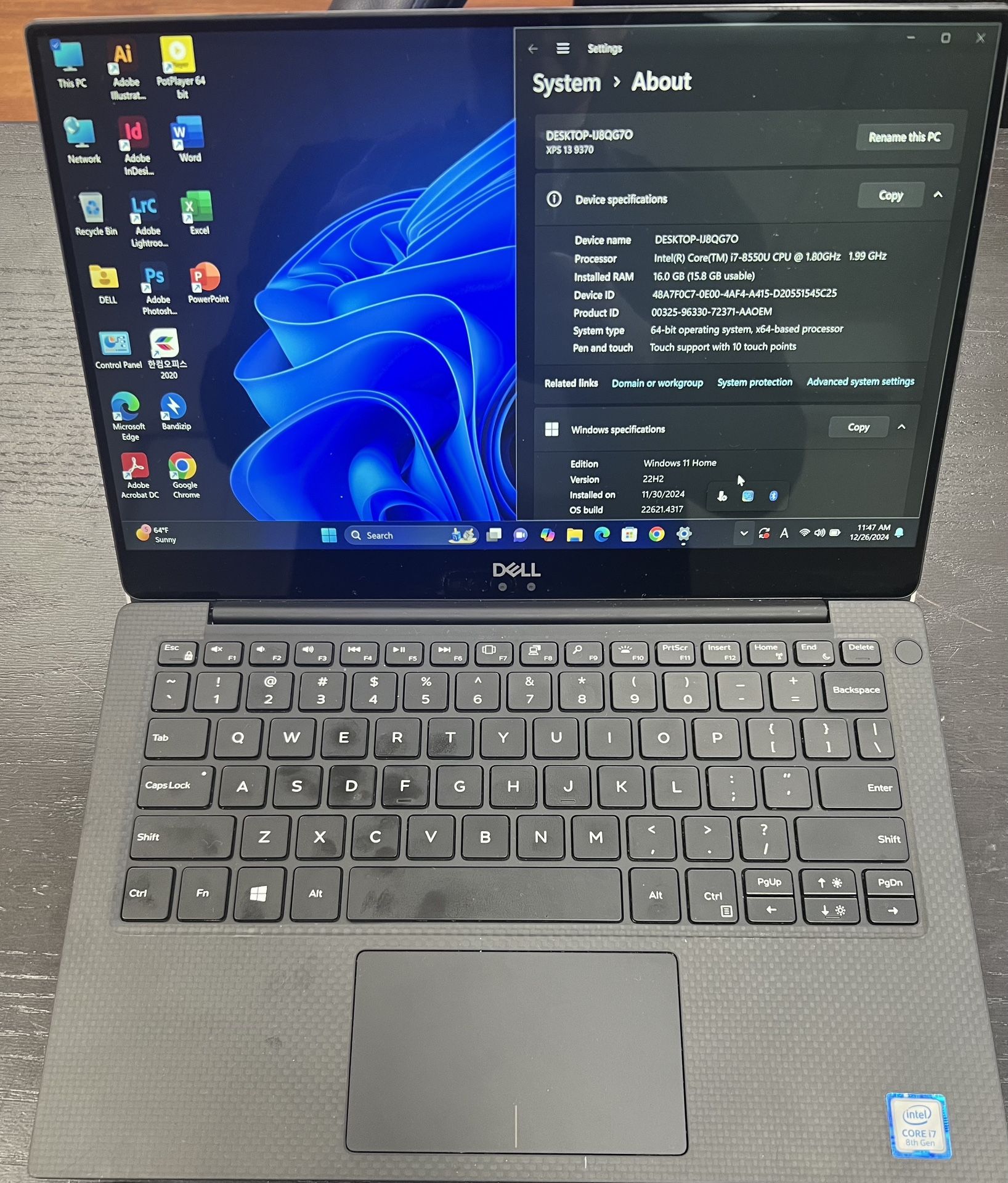 Used Dell XPS 13inch Laptop