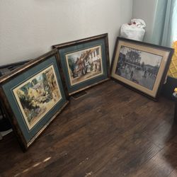 Jan pollard And C. Kieffer Framed Paintings