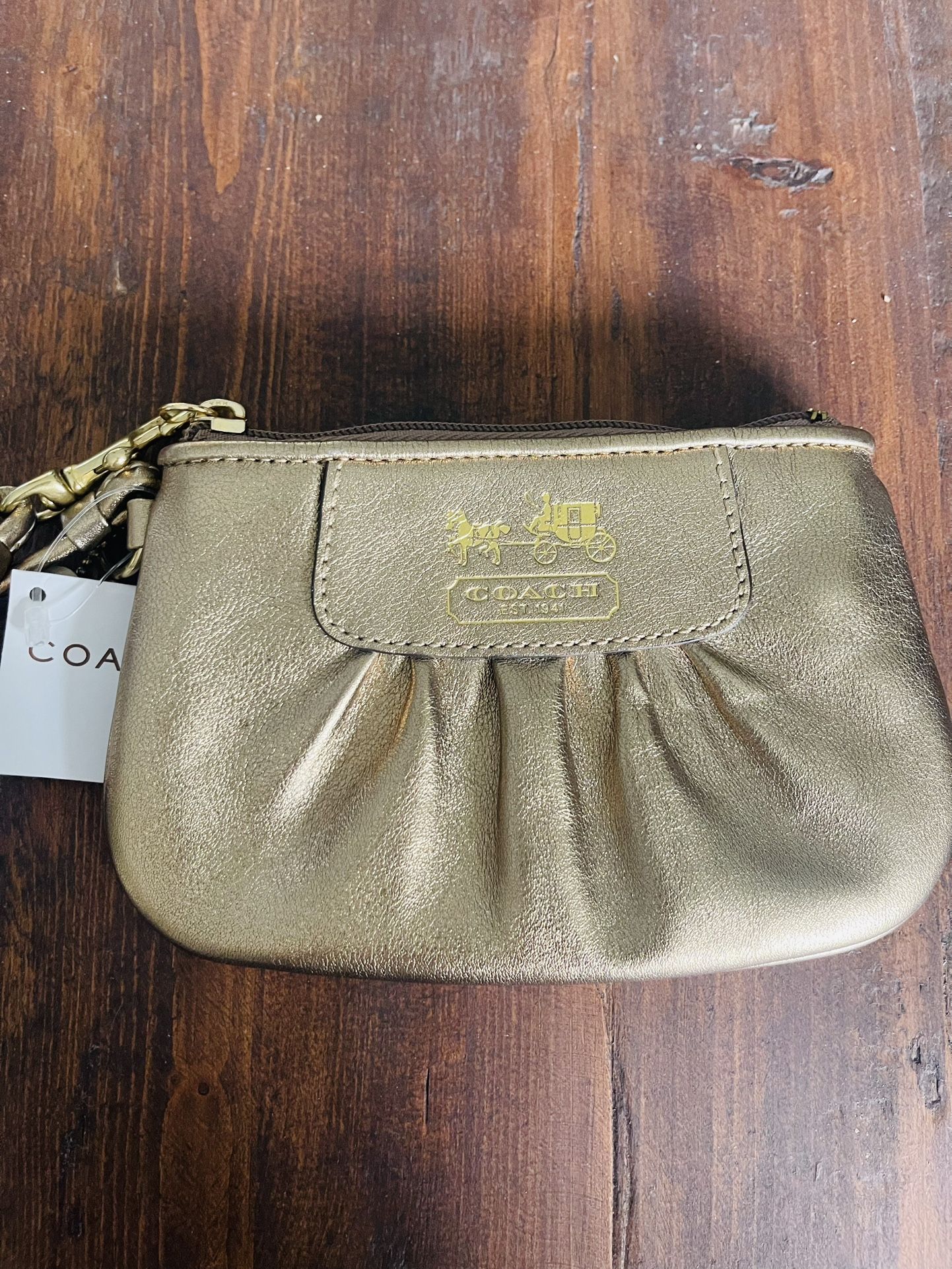 New Authentic Coach Wristlet