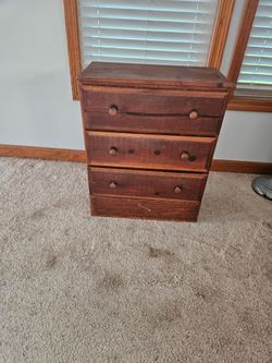 Wood dresser.