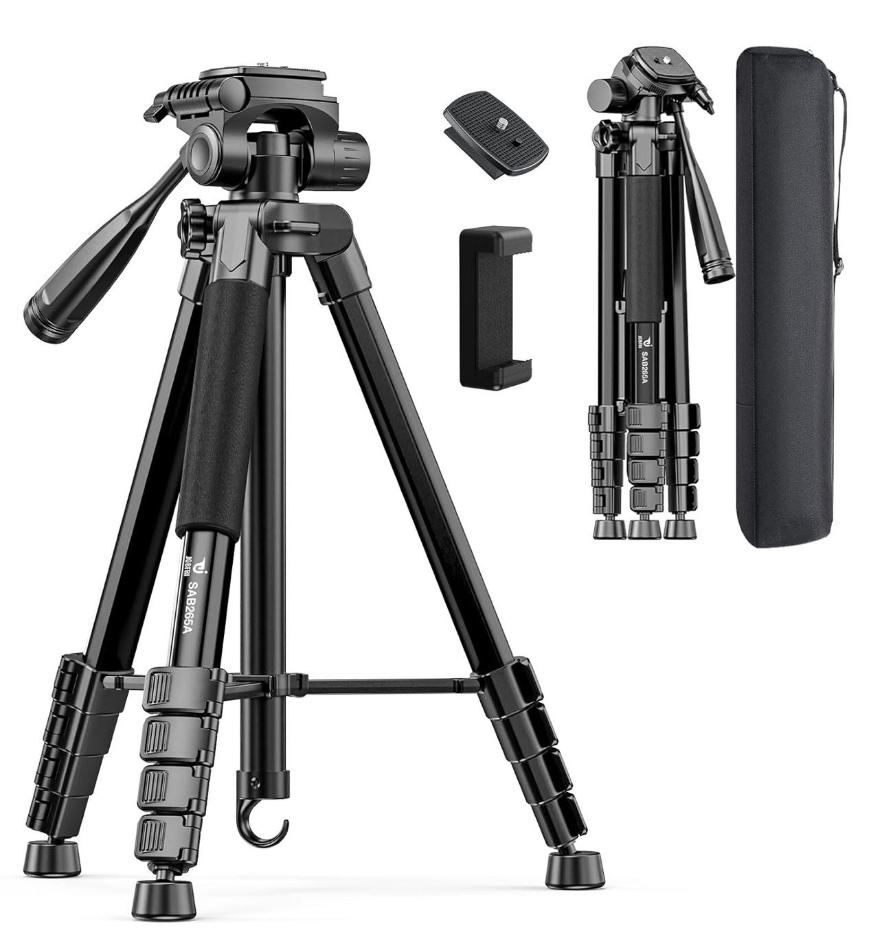 73" Camera Tripod Stand, Aluminum ص