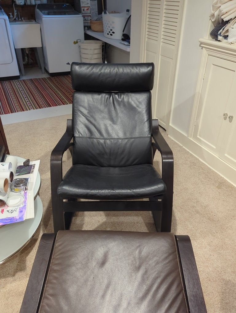 IKEA POANG Rocking Chair and Ottoman
