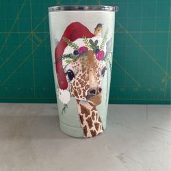 Hand painted Giraffe Tumbler