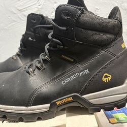 Wolverine CarbonMAX Waterproof Work Boots - 9EW Wide - ASTM Safety Toe