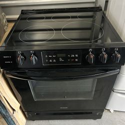Black Stove Slide In Glass Top Frigidaire 