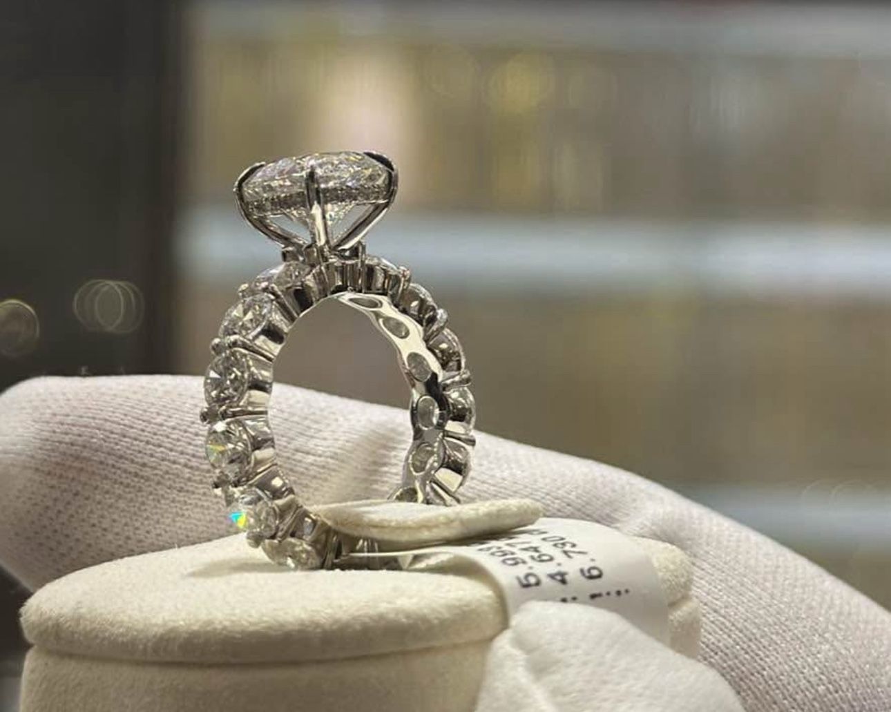 14Karat white gold 7Carat lab grown diamond Engagement Ring/Anniversary Ring/Promise Ring IGI CERTI