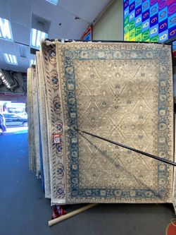 5x7 Area Rugs carpet Rugs persian design thick colors beige blue gold
