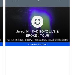 Junior H Ticket 10/31/25