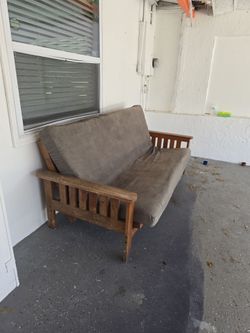 Wood Futon Sofa Bed – Convertible Sleeper