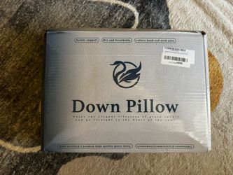 Brand New Down Pillow – RDS Certified, with Carry Bag