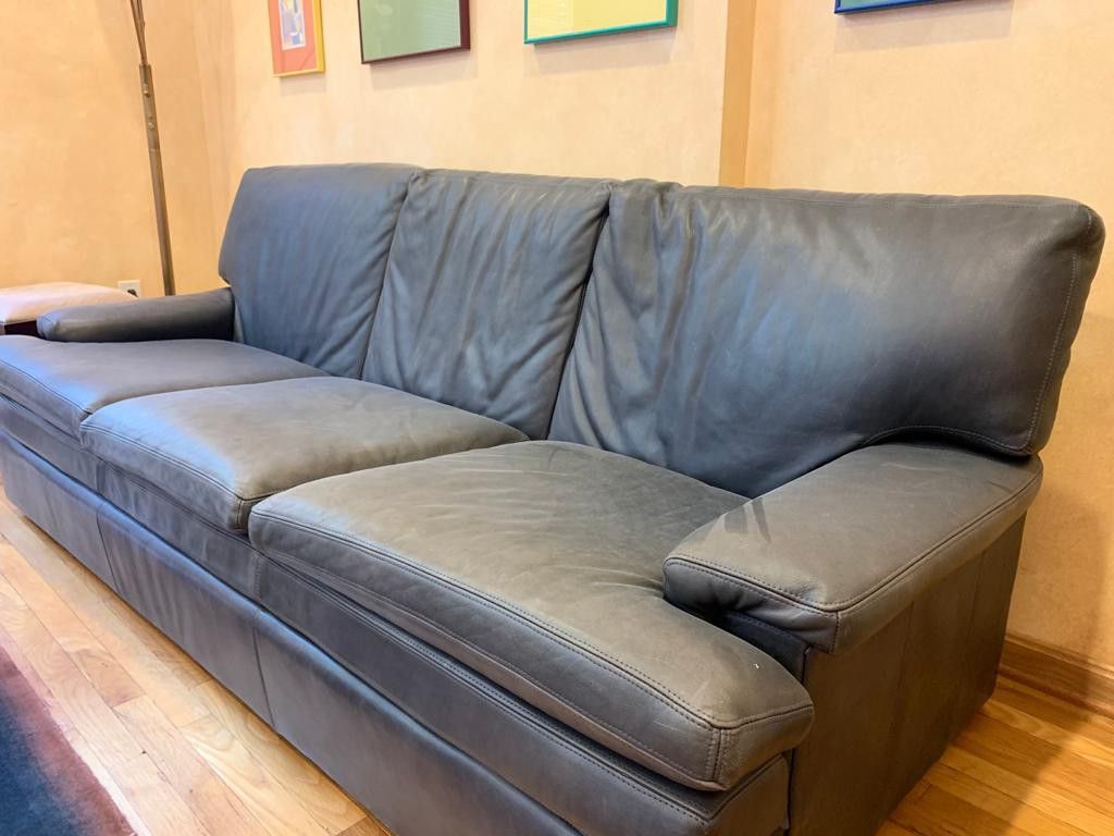 Comfortable leather sofa couch