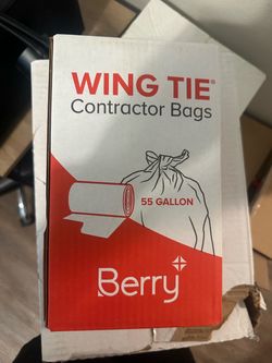 Berry Wing Tie 55 Gallon Contractor Bags – New Commercial Box