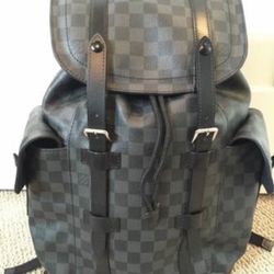 SELL TODAY - Men’s Pre Owned LOUIS VUITTON Damier Graphite Christopher Backpack