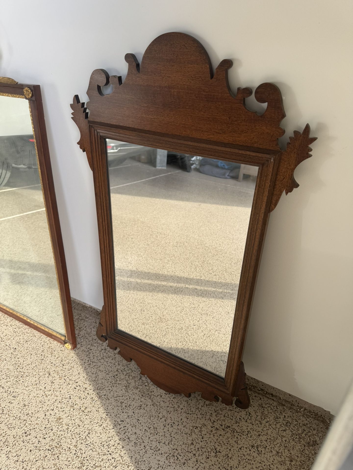 Antique Chippendale-style wall mirror